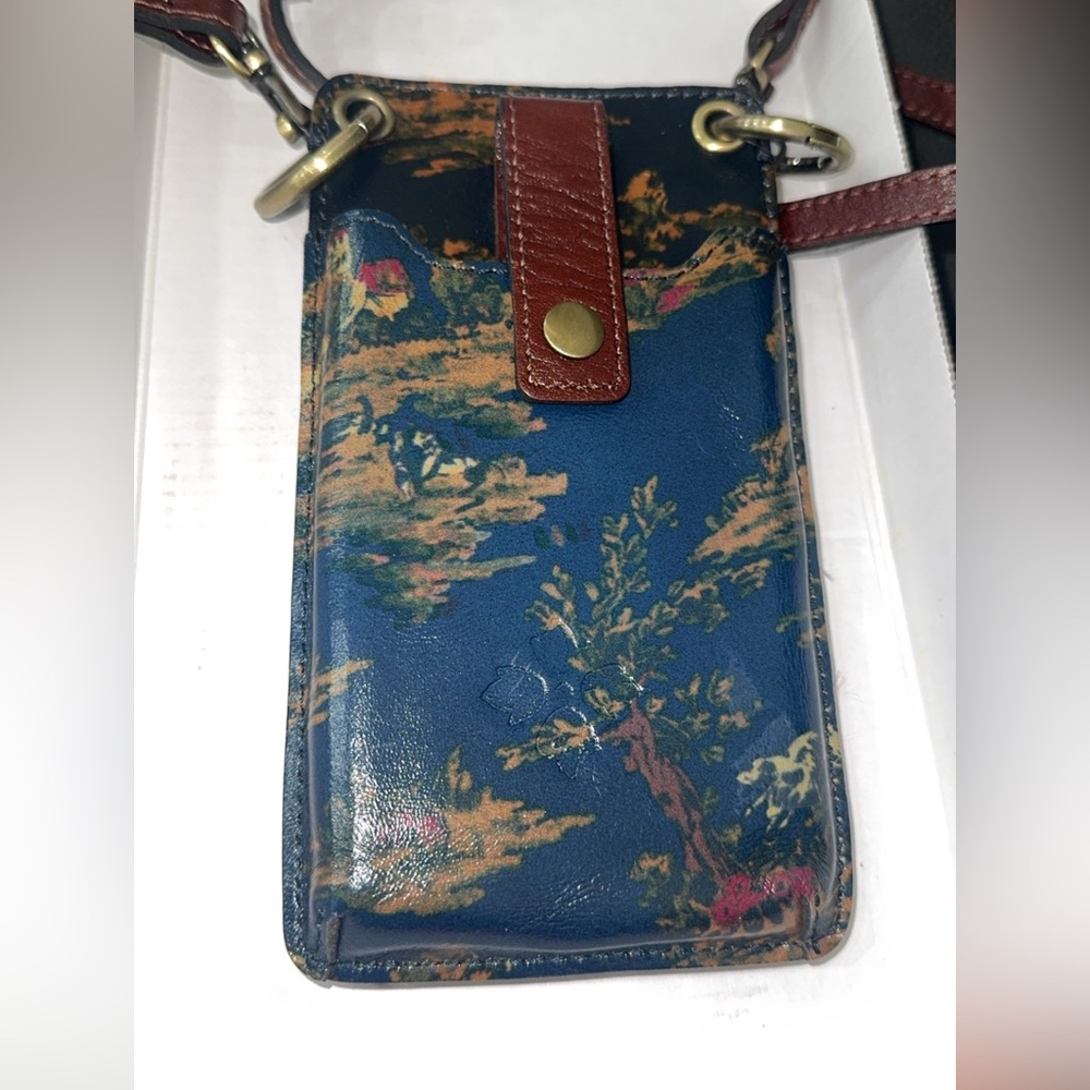 PATRICIA NASH Farleigh Leather Crossbody Phone Case Wallet Bag Kent Countryside - Picture 5 of 9